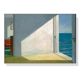 NNEDSZ Wall Art 80cmx120cm Room By The Sea By Edward Hopper White Frame Canvas