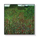 NNEDSZ Wall Art 100cmx100cm Italian garden by Gustav Klimt Black Frame Canvas