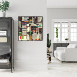 NNEDSZ Wall Art 50cmx50cm Book Black Frame Canvas