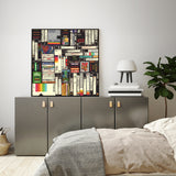 NNEDSZ Wall Art 50cmx50cm Book Black Frame Canvas