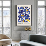 NNEDSZ Wall Art 90cmx135cm Paris Flower Market Black Frame Canvas