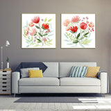 NNEDSZ Wall Art 90cmx90cm Florals 2 Sets Gold Frame Canvas