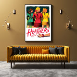 NNEDSZ Wall Art 90cmx135cm Heathers The Musical Black Frame Canvas