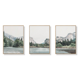 NNEDSZ Wall Art 80cmx120cm Yosemite Valley National Park 3 Sets Wood Frame Canvas