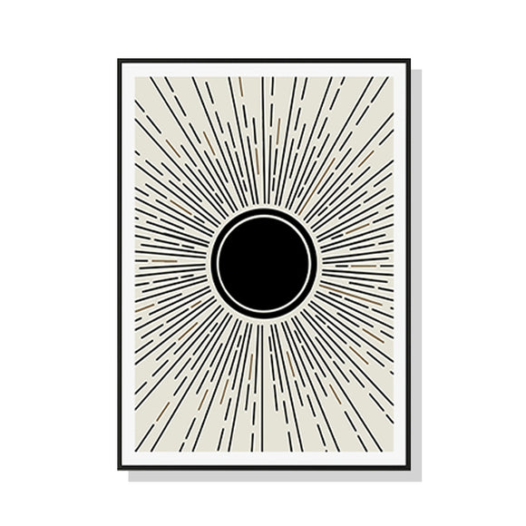 NNEDSZ Wall Art 90cmx135cm Sun Rise Art Black Frame Canvas