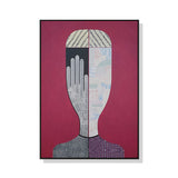 NNEDSZ Wall Art 90cmx135cm Abstract Woman Black Frame Canvas