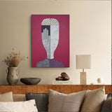 NNEDSZ Wall Art 90cmx135cm Abstract Woman Black Frame Canvas