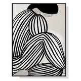 NNEDSZ Wall Art 60cmx90cm Mid Century Figure Black Frame Canvas