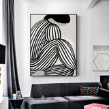 NNEDSZ Wall Art 80cmx120cm Mid Century Figure Black Frame Canvas