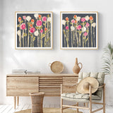 NNEDSZ Wall Art 60cmx60cm Laurels Lollies 2 Sets Wood Frame Canvas