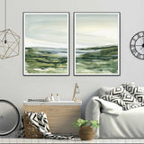 NNEDSZ Wall Art 50cmx70cm Watercolor landscape 2 Sets Black Frame Canvas