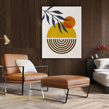 NNEDSZ Wall Art 60cmx90cm Sun and Moon Black Frame Canvas
