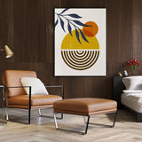 NNEDSZ Wall Art 70cmx100cm Sun and Moon Black Frame Canvas