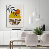 NNEDSZ Wall Art 70cmx100cm Sun and Moon Black Frame Canvas