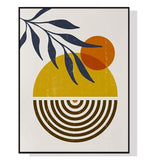 NNEDSZ Wall Art 80cmx120cm Sun and Moon Black Frame Canvas