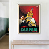 NNEDSZ Wall Art 70cmx100cm Cordial Campari Liquor Black Frame Canvas