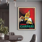 NNEDSZ Wall Art 70cmx100cm Cordial Campari Liquor Black Frame Canvas