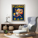 NNEDSZ Wall Art 80cmx120cm Florio S.O.M Black Frame Canvas