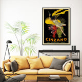 NNEDSZ Wall Art 60cmx90cm Cinzano Black Frame Canvas