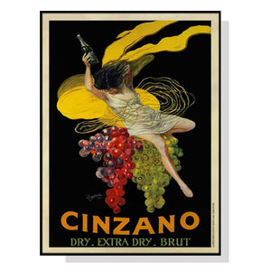 NNEDSZ Wall Art 80cmx120cm Cinzano Black Frame Canvas