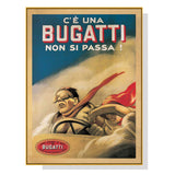 NNEDSZ Wall Art 70cmx100cm Bugatti Gold Frame Canvas