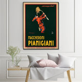 NNEDSZ Wall Art 70cmx100cm Maccheroni Pianiciani Black Frame Canvas