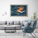 NNEDSZ Wall Art 90cmx135cm Marchio Art Cycles Gladiator Black Frame Canvas