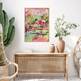 NNEDSZ Wall Art 50cmx70cm Summer Smile A Wood Frame Canvas