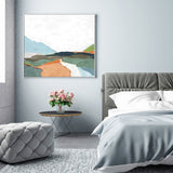 NNEDSZ Wall Art 60cmx60cm April Morning White Frame Canvas