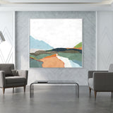NNEDSZ Wall Art 80cmx80cm April Morning White Frame Canvas
