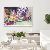 NNEDSZ Wall Art 80cmx120cm Late Summer White Frame Canvas