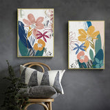 NNEDSZ Wall Art 70cmx100cm Summer Smile 2 Sets Gold Frame Canvas
