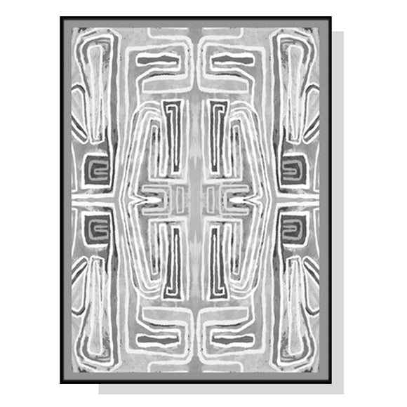 NNEDSZ Wall Art 70cmx100cm Abstract Mountain Black Frame Canvas