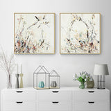 NNEDSZ Wall Art 60cmx60cm Afternoon Walk 2 Sets Gold Frame Canvas