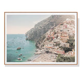 NNEDSZ Wall Art 70cmx100cm Italy Amalfi Coast Wood Frame Canvas