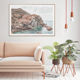 NNEDSZ Wall Art 50cmx70cm Italy Cinque Terre Wood Frame Canvas