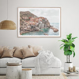 NNEDSZ Wall Art 50cmx70cm Italy Cinque Terre Wood Frame Canvas