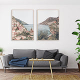 NNEDSZ Wall Art 50cmx70cm Italy Positano 2 Sets Wood Frame Canvas
