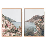 NNEDSZ Wall Art 60cmx90cm Italy Positano 2 Sets Wood Frame Canvas