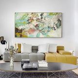NNEDSZ Wall Art 50cmx100cm Dream Dream Gold Frame Canvas