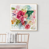 NNEDSZ Wall Art 50cmx50cm Floral Brunch Gold Frame Canvas