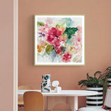 NNEDSZ Wall Art 70cmx70cm Floral Brunch Gold Frame Canvas