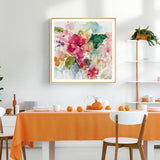 NNEDSZ Wall Art 80cmx80cm Floral Brunch Gold Frame Canvas