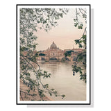 NNEDSZ Wall Art 50cmx70cm Rome City Black Frame Canvas