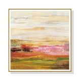 NNEDSZ Wall Art 60cmx60cm Blooming Field Gold Frame Canvas