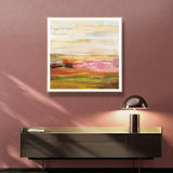 NNEDSZ Wall Art 60cmx60cm Blooming Field Gold Frame Canvas