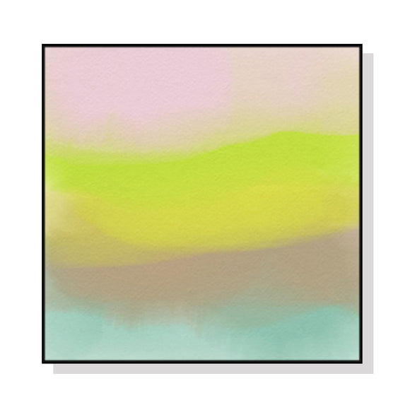 NNEDSZ Wall Art 60cmx60cm Colorful Watercolor Black Frame Canvas