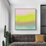 NNEDSZ Wall Art 70cmx70cm Colorful Watercolor Black Frame Canvas