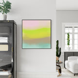 NNEDSZ Wall Art 80cmx80cm Colorful Watercolor Black Frame Canvas