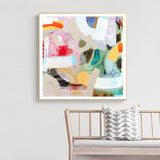NNEDSZ Wall Art 70cmx70cm Changed My Mind IV by Aleah Koury Gold Frame Canvas